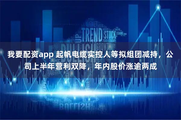我要配资app 起帆电缆实控人等拟组团减持，公司上半年营利双降，年内股价涨逾两成