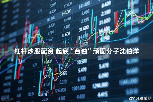 杠杆炒股配资 起底“台独”顽固分子沈伯洋