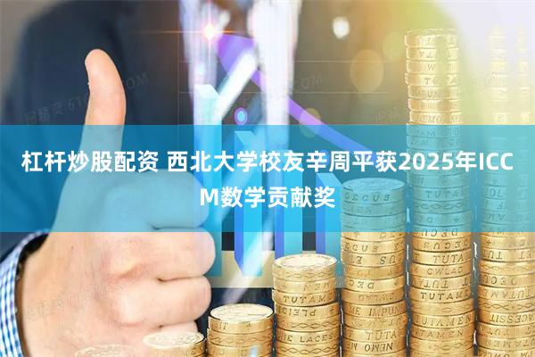 杠杆炒股配资 西北大学校友辛周平获2025年ICCM数学贡献奖